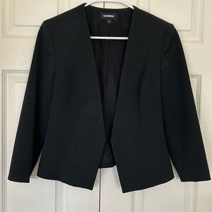 Express 3/4 Length Black Blazer Size 6